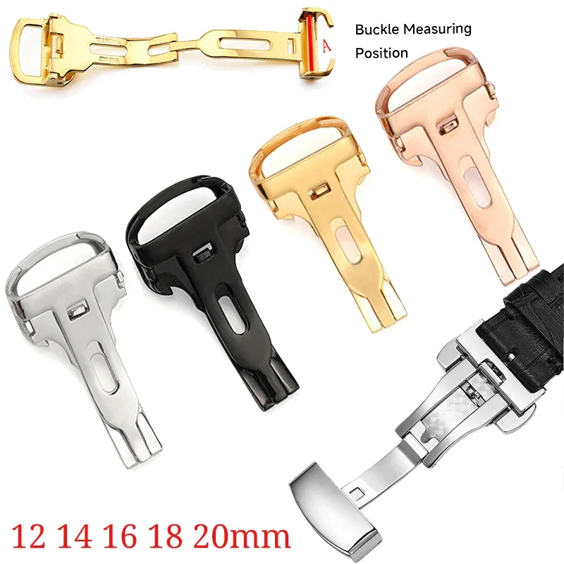 Hot Watch Buckle Stainless Ste - Butterfly Clasp Deployant recension och pris