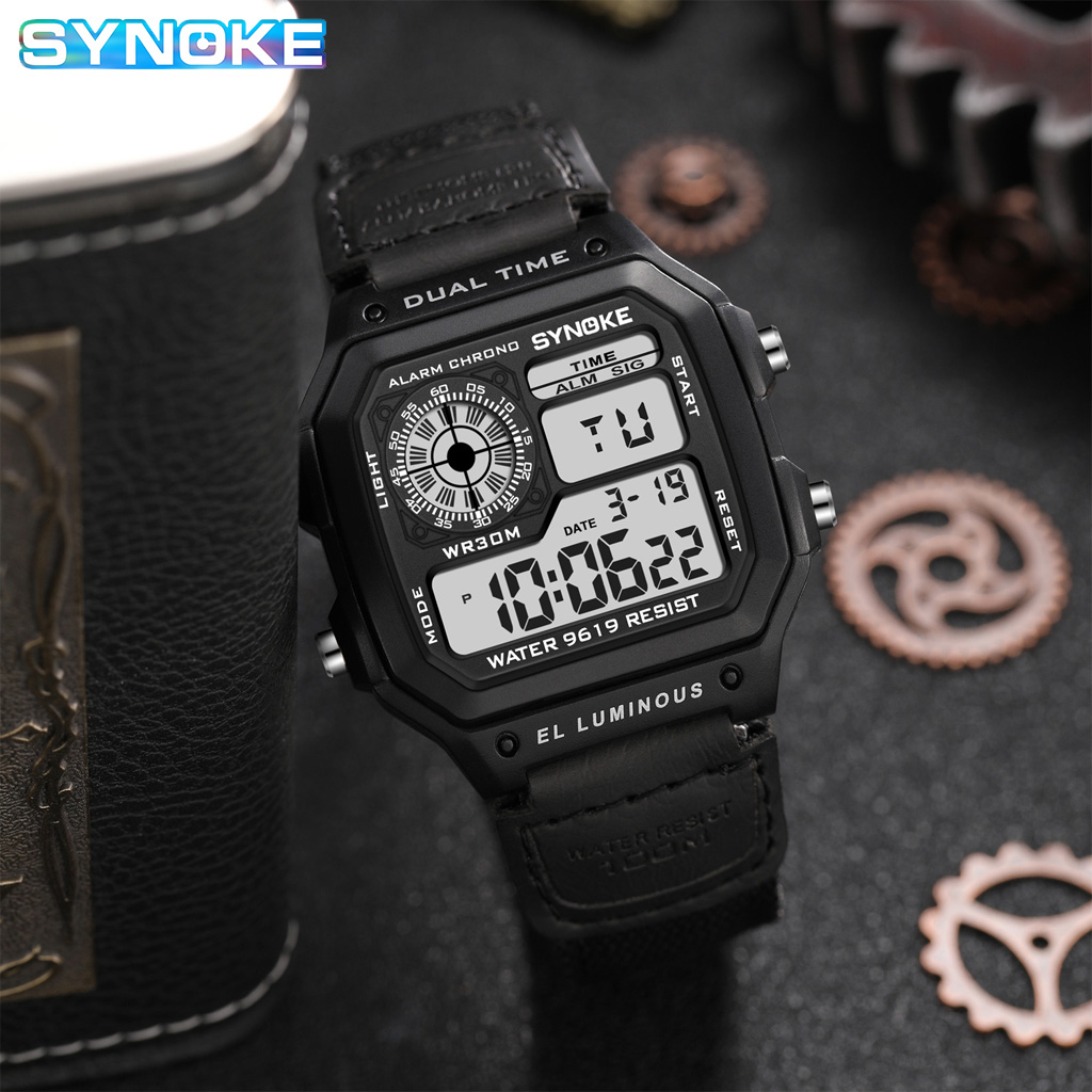 Synoke Outdoor Military Digita - Canvas Strap Watch recension och pris