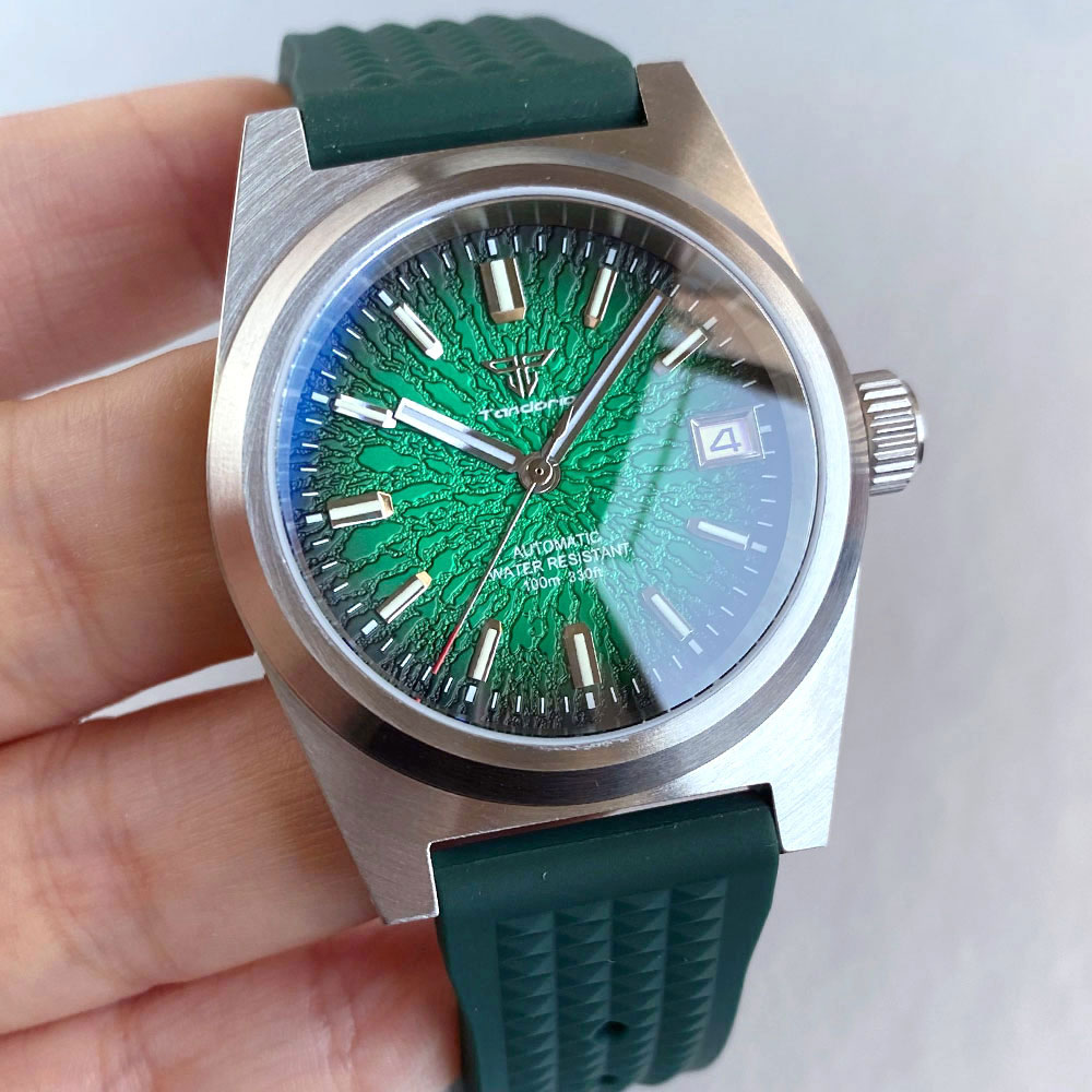 New 38mm Mechanical Watch Men  - Rubber Strap Diver recension och pris