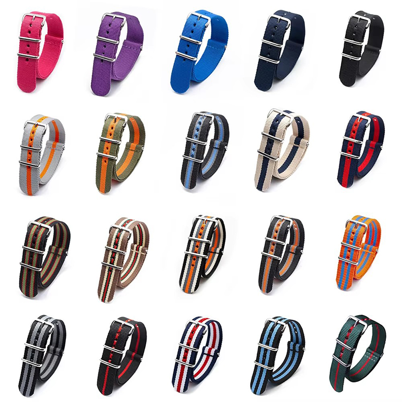 18/20/22/24mm Cambos Stripes S - Nato Strap Nylon recension och pris