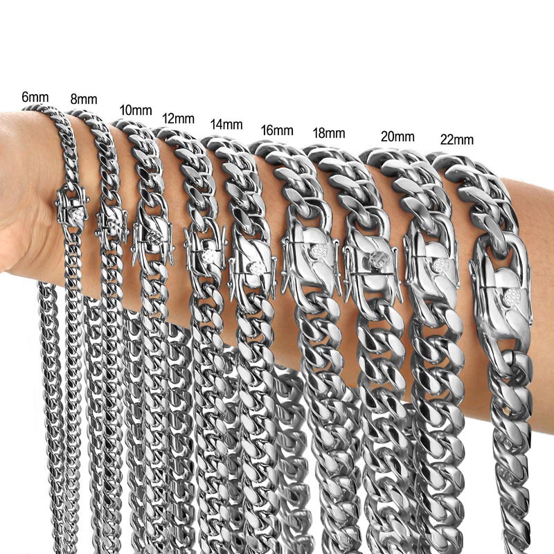 316L Stainless Steel Miami Cur - Butterfly Clasp Deployant recension och pris