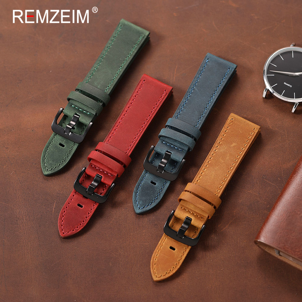 Classic Men's Crazy Horse Leat - Suede Strap Watch recension och pris