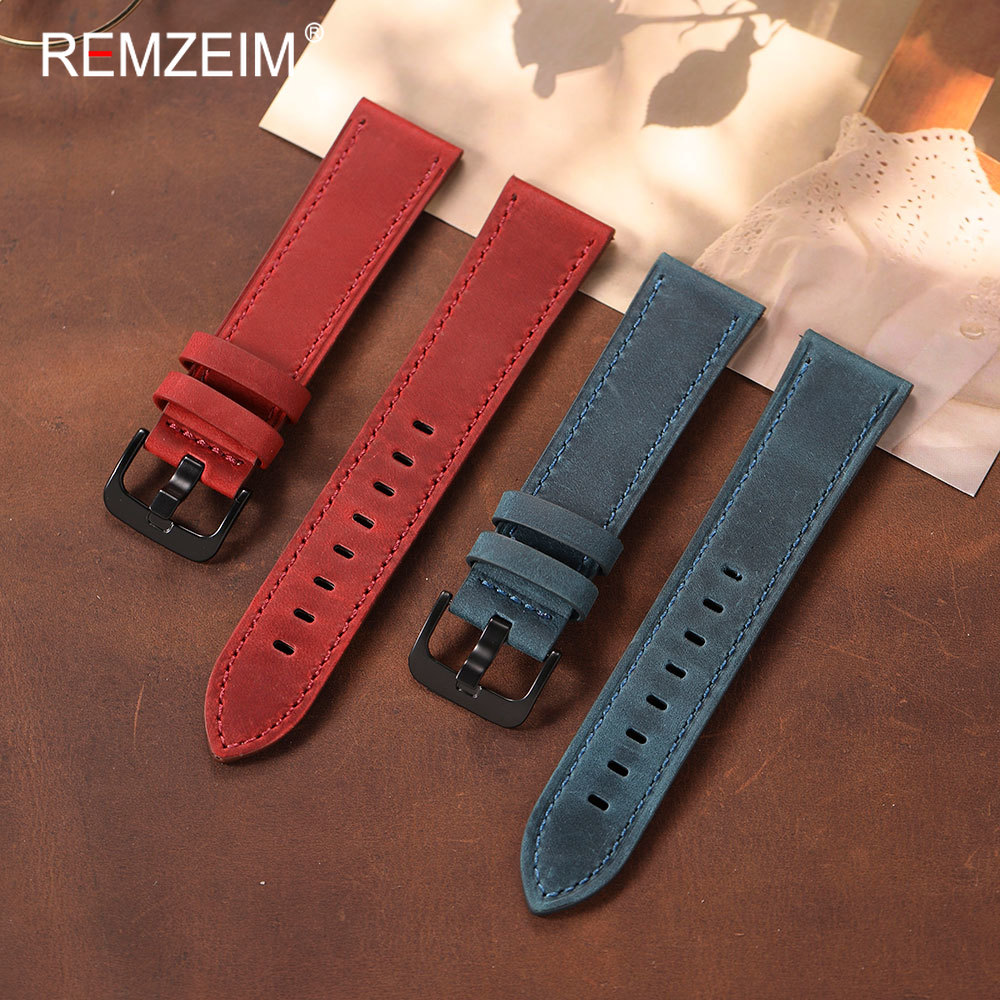 Classic Men's Crazy Horse Leat - Suede Strap Watch recension och pris
