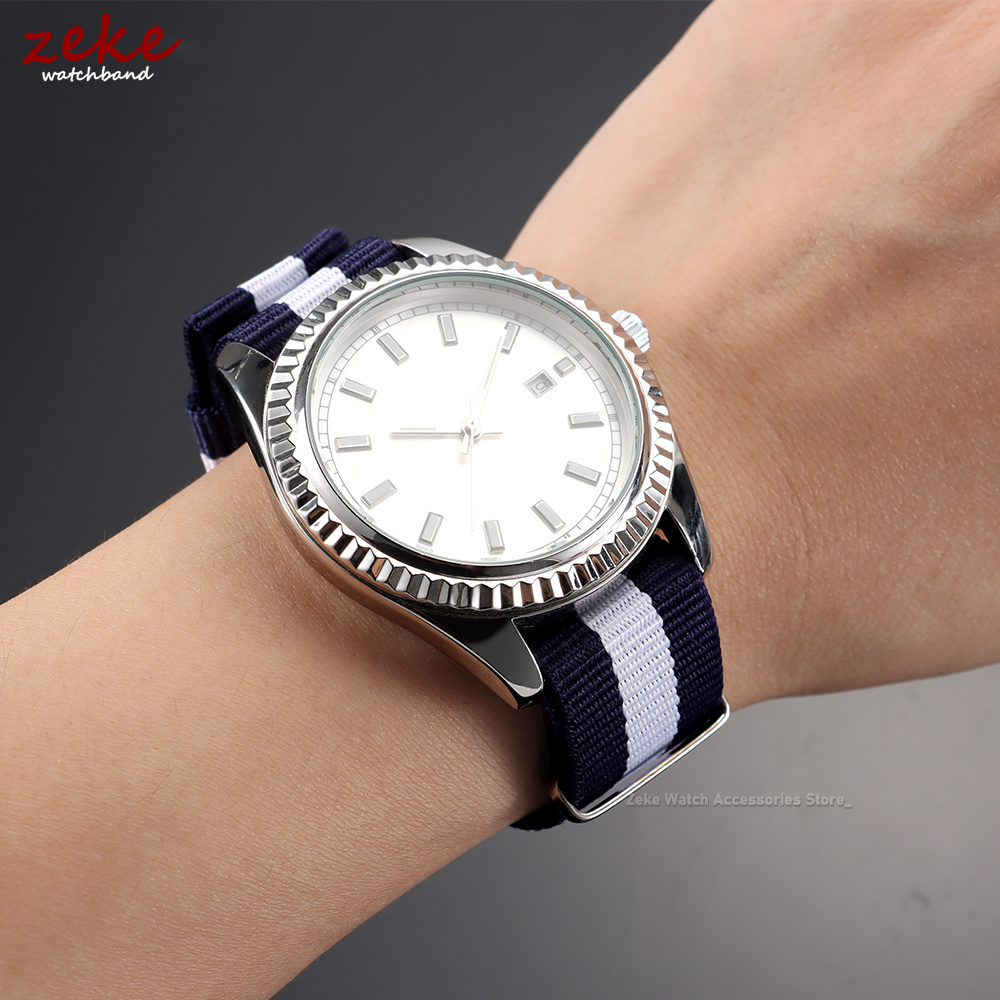 16mm 18mm 20mm Nylon Ribbed Wa - Suede Strap Watch recension och pris