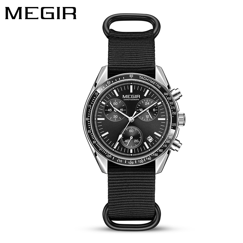 MEGIR 2247 Men's Luxury Quartz - Canvas Strap Watch recension och pris