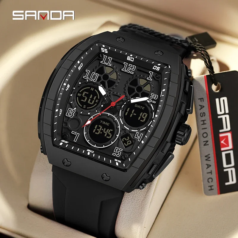 SANDA 6157 New Fashion Men's E - Rubber Strap Diver recension och pris