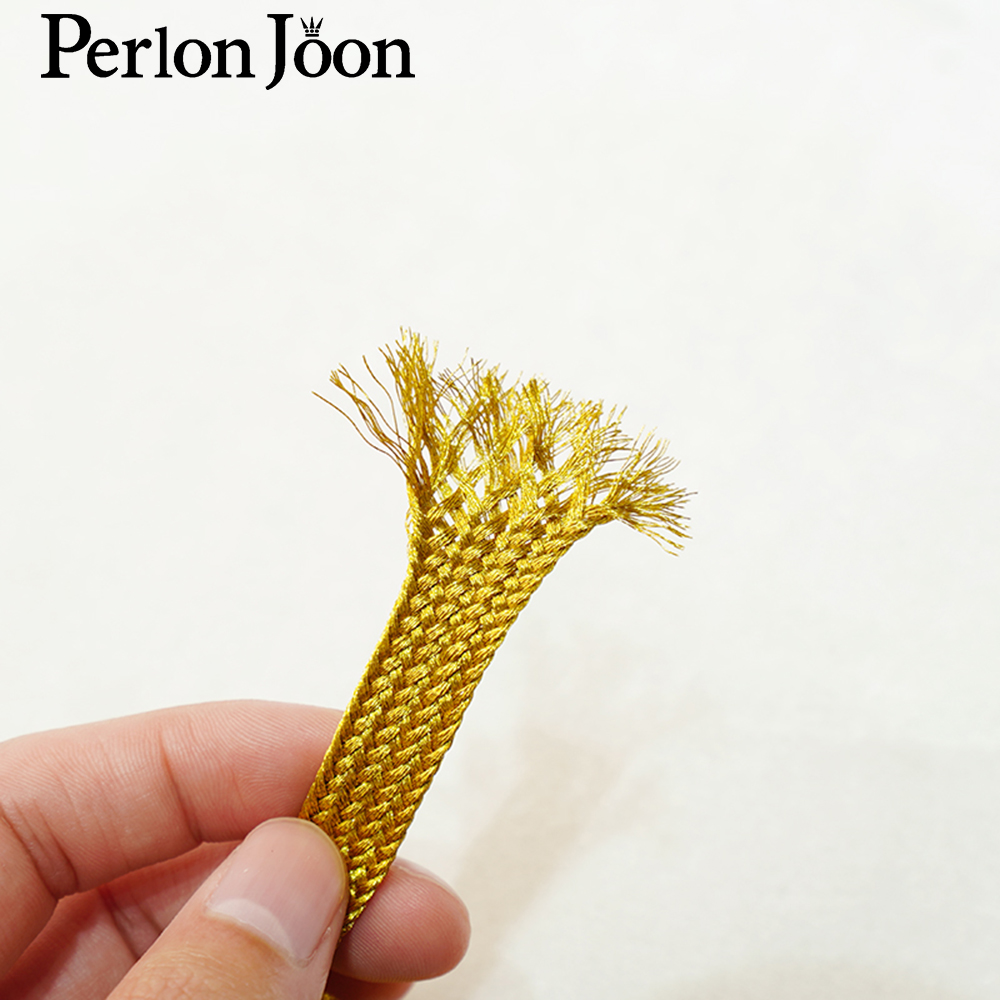 10 Yards Gold Thread Strap Web - Perlon Strap Woven recension och pris