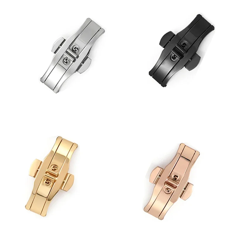 Polished Stainless Steel Buckl - Butterfly Clasp Deployant recension och pris