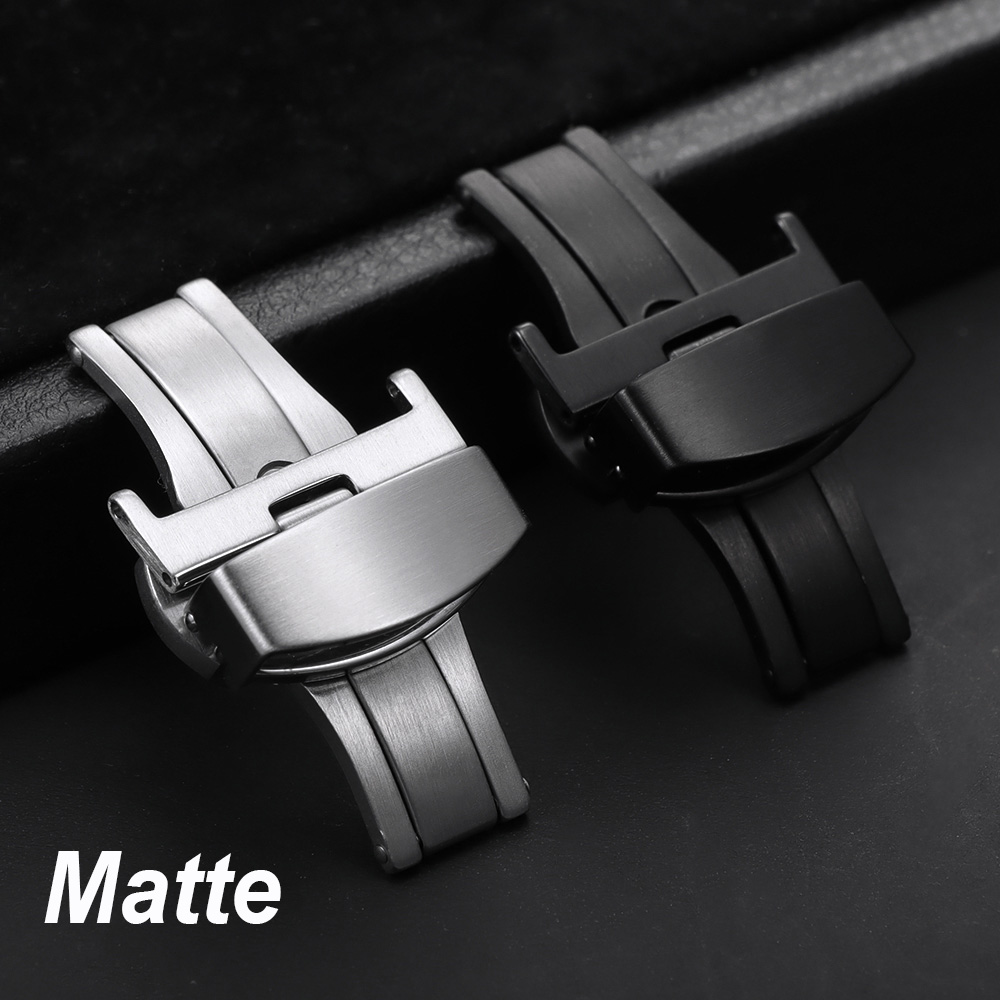 10/12/14/16/18/20/22mm Polishe - Butterfly Clasp Deployant recension och pris