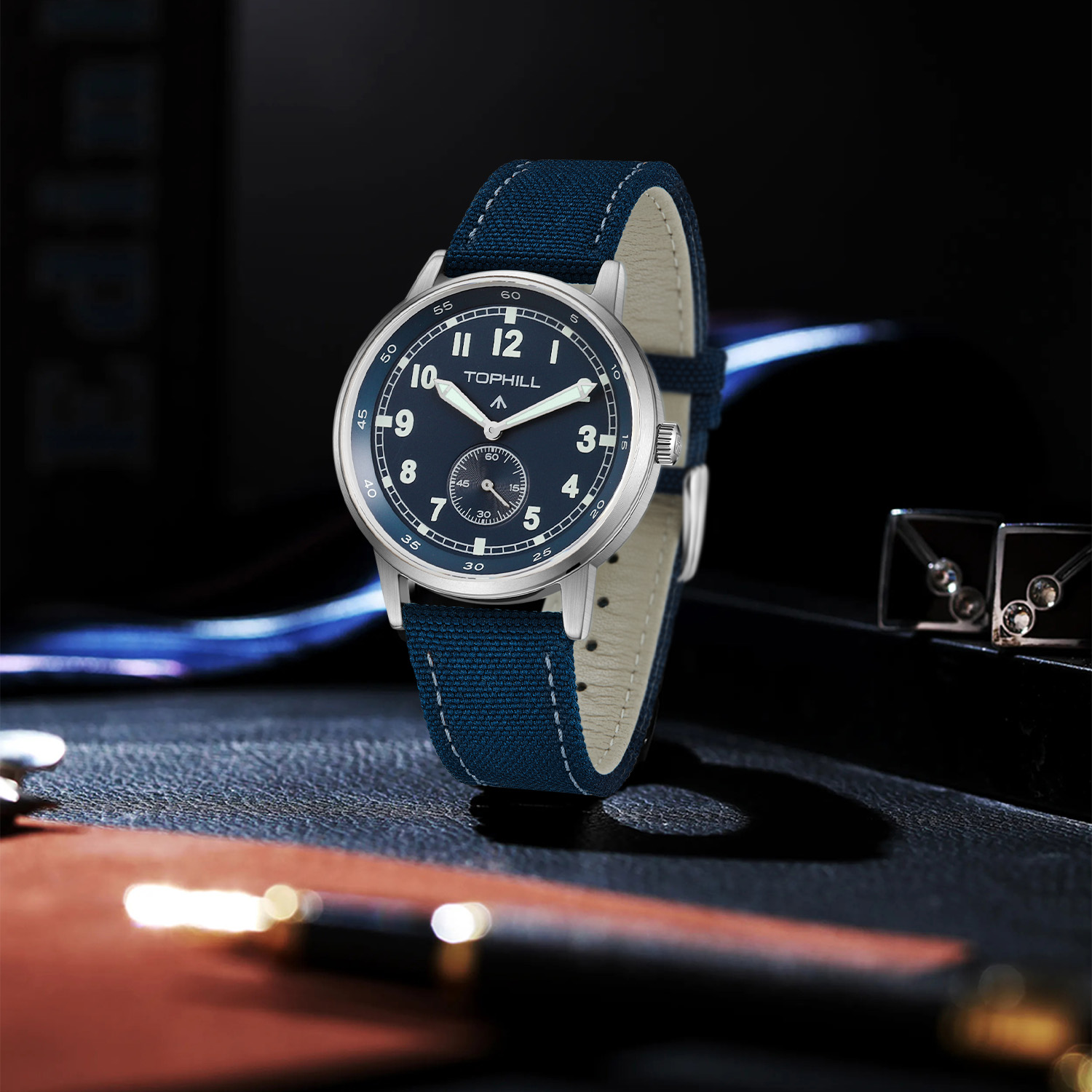2025 New TOPHILL TW099G 40mm B - Canvas Strap Watch recension och pris