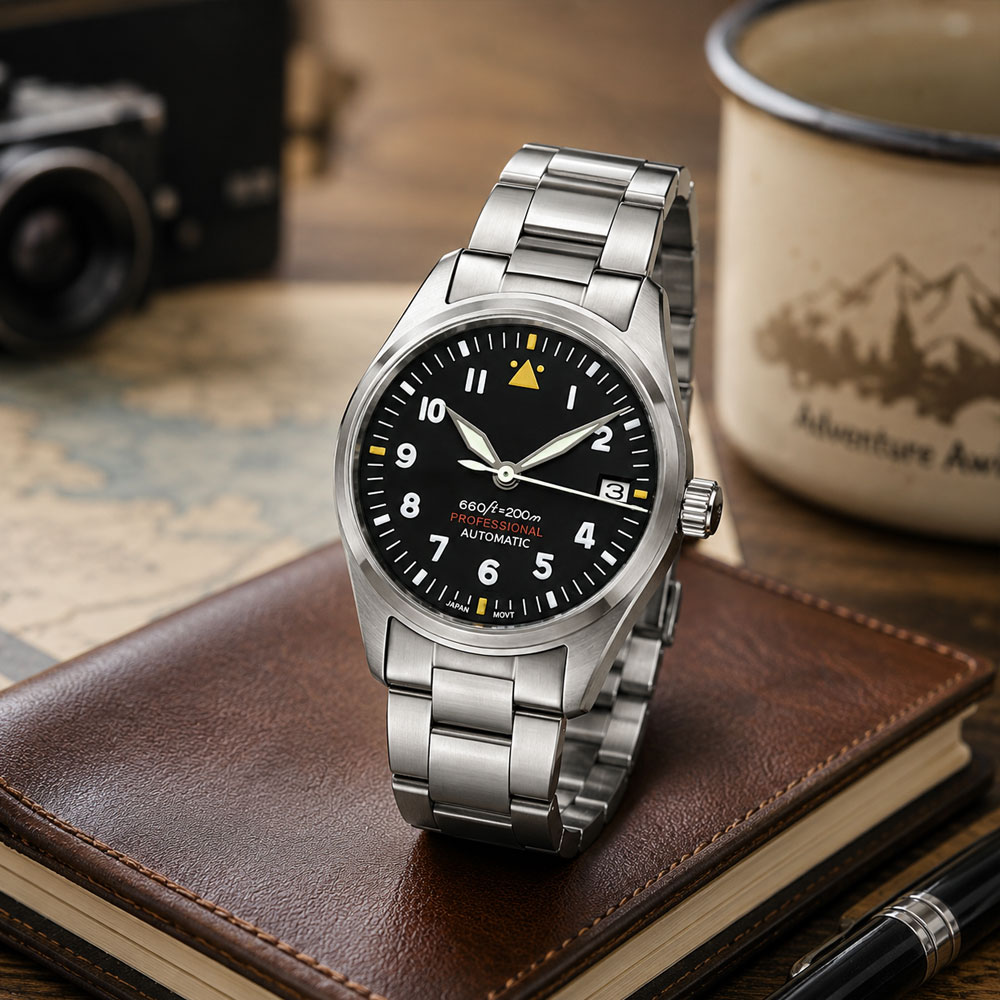 Custom LOGO 36mm 39mm Pilot Wa - Stainless Bracelet Diver recension och pris