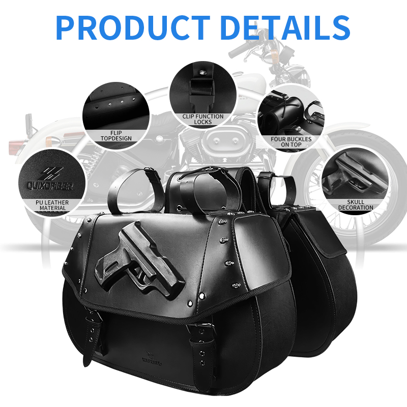34L Universal Motorcycle PU Le - Leather Strap Quick Release recension och pris
