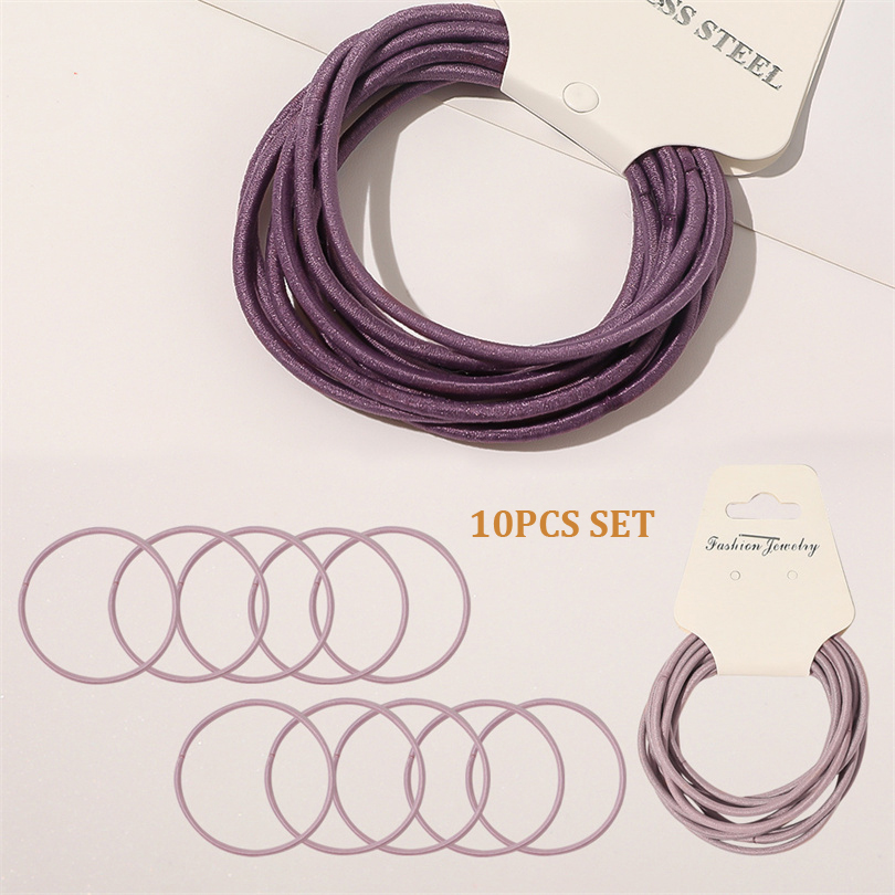 10PCS Women Girls Simple Basic - Silicone Band Women recension och pris