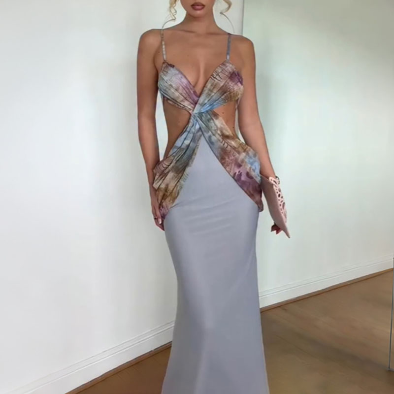 Sexy V-neck Sleeveless Spaghet - Mesh Strap Metal recension och pris