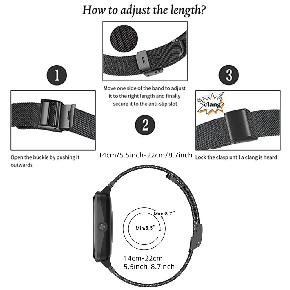 Metal Bands for CMF Watch Pro  - Mesh Strap Metal recension och pris