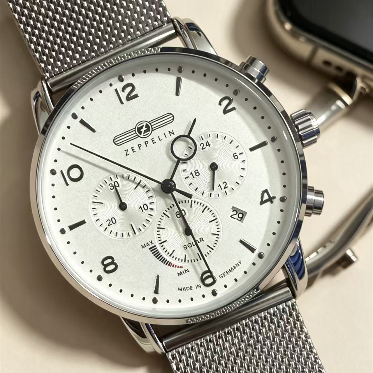 Zeppelin Airship Automatic Dat - Leather Watch Band Men recension och pris