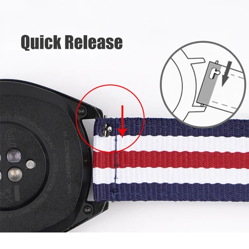 20mm 22mm Woven Nylon Strap fo - Canvas Strap Watch recension och pris
