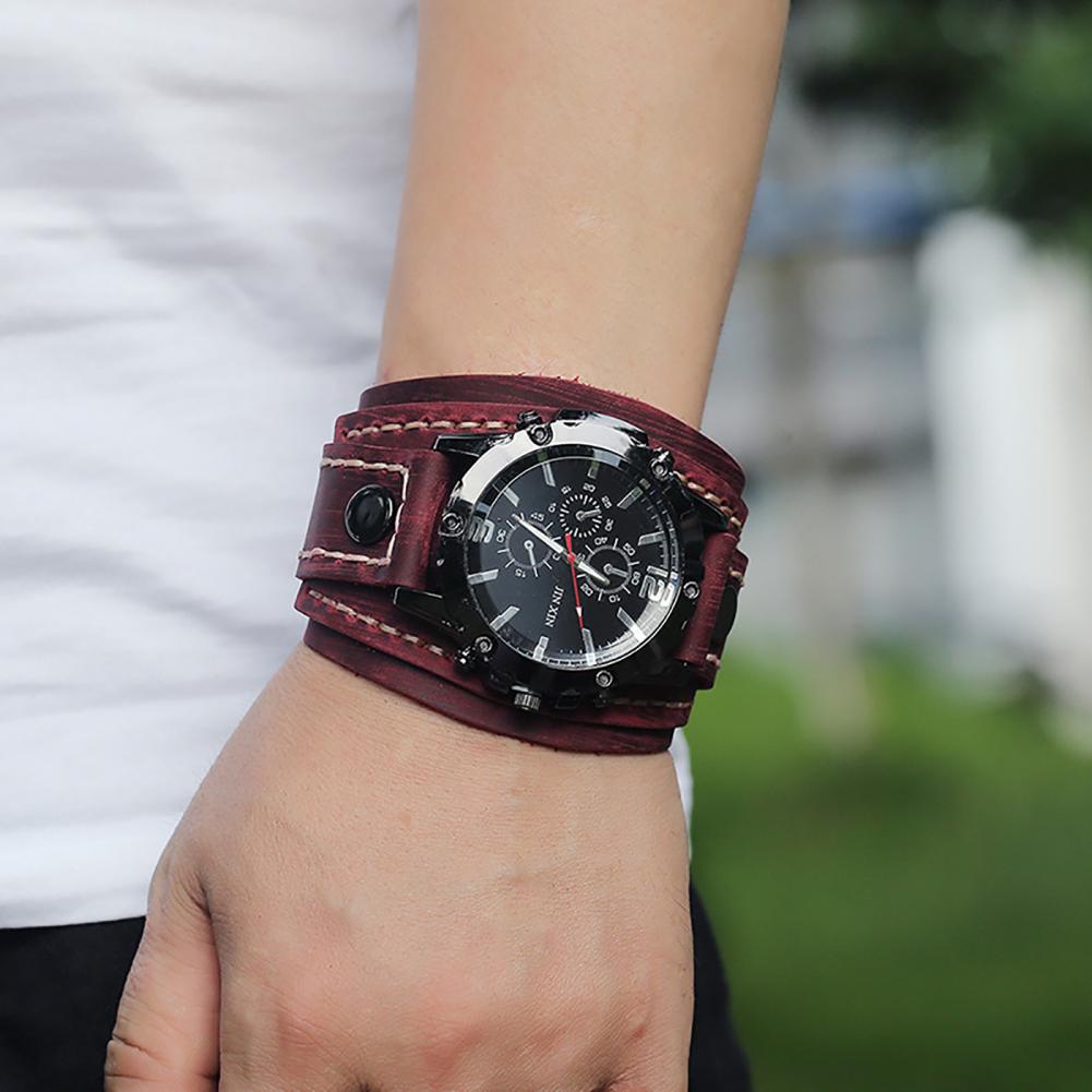 Retro Mens Quartz Watch Round  - Leather Watch Band Men recension och pris