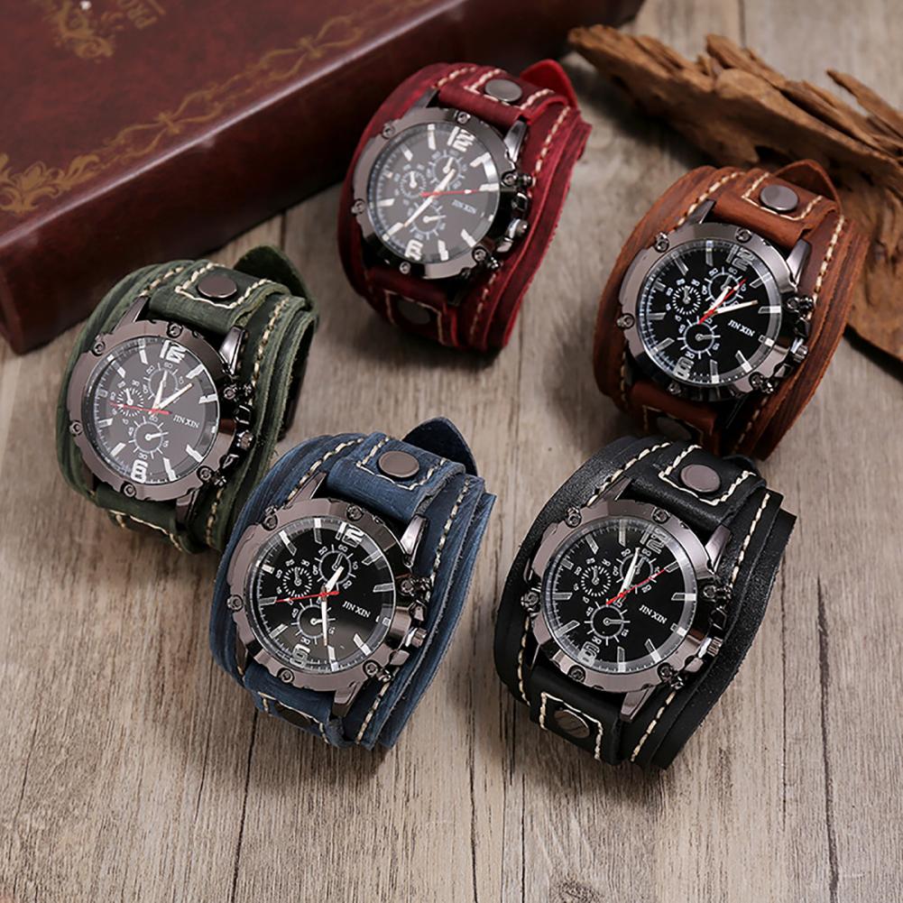 Retro Mens Quartz Watch Round  - Leather Watch Band Men recension och pris