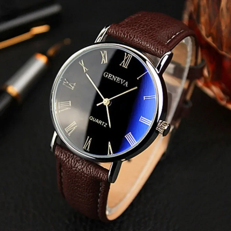 Famous Brand Men Quartz Watch  - Leather Watch Band Men recension och pris