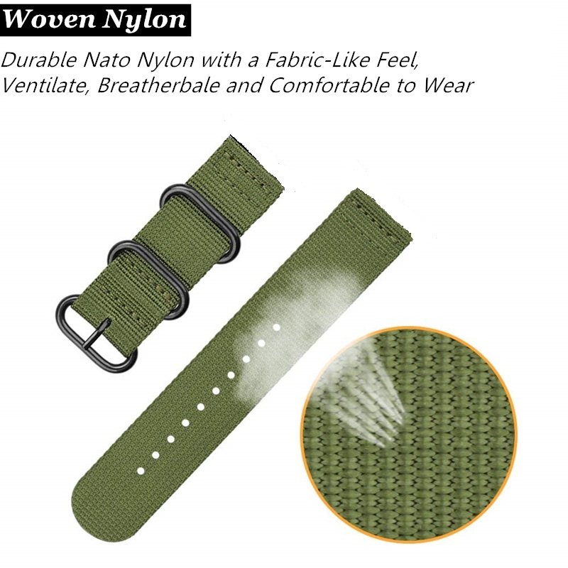 20mm 22 mm Canvas Sport Nylon  - Canvas Strap Watch recension och pris