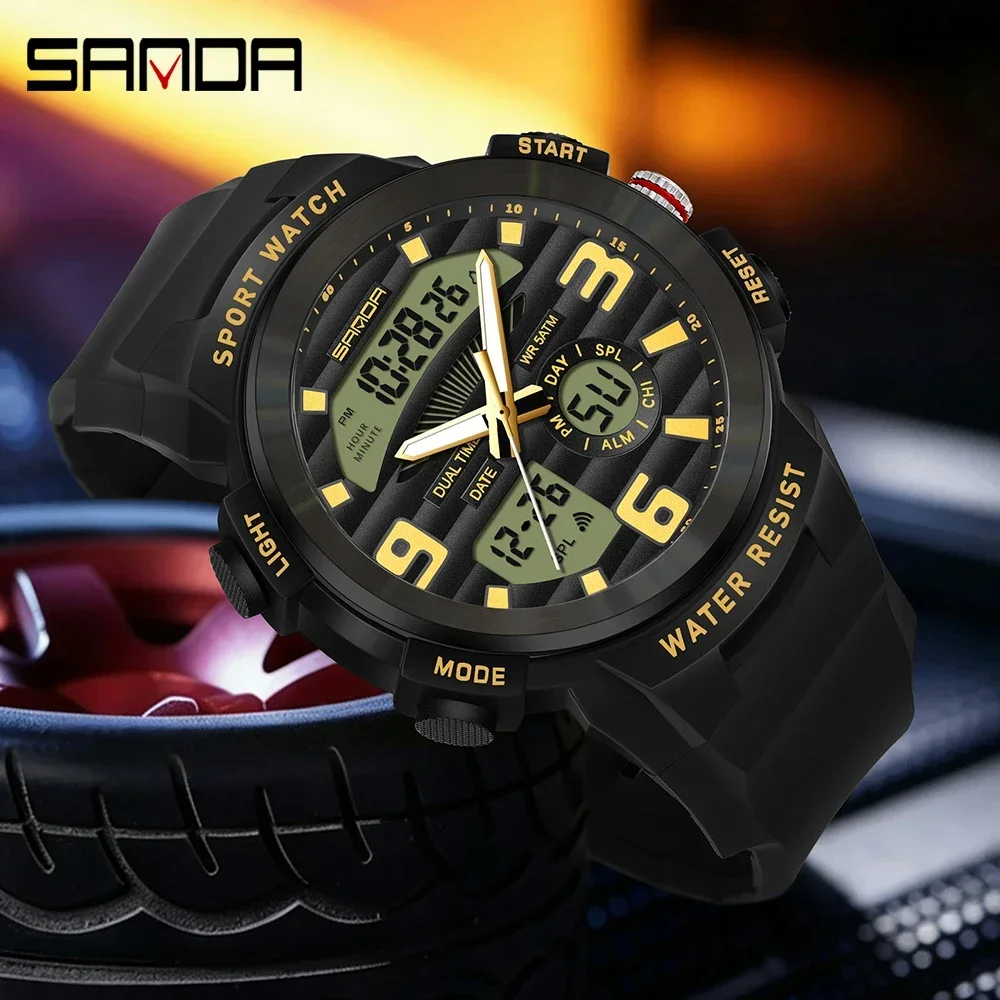 SANDA Multifunction Men Watch  - Rubber Strap Diver recension och pris
