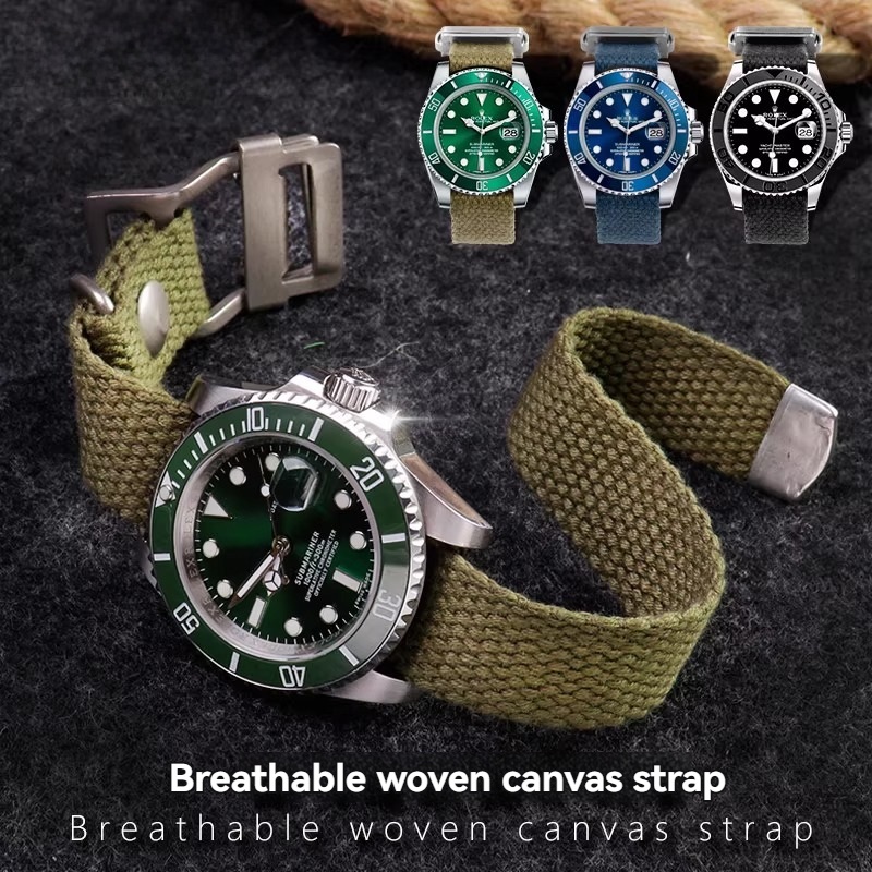 for Rolex Submariner Green/Bla - Tropic Strap Vintage recension och pris